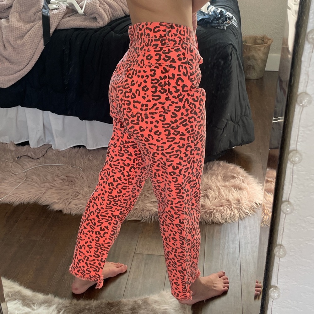 Carmar Denim orange leopard jeans